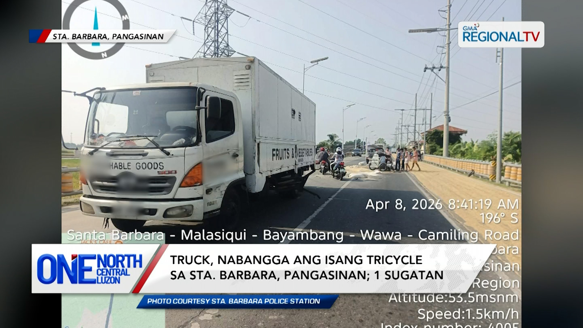 Truck, nabangga ang isang tricycle sa Sta. Barbara, Pangasinan; 1 sugatan | One North Central Luzon