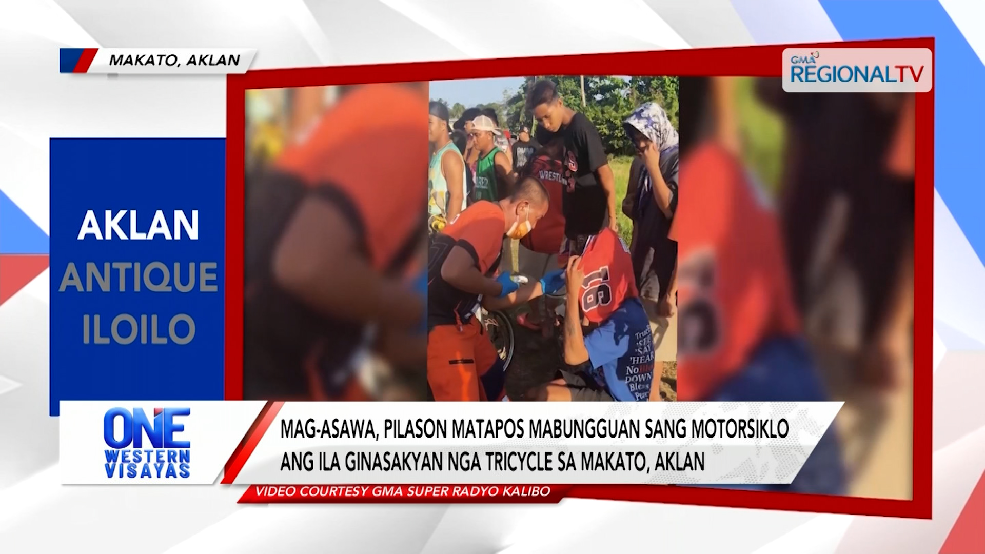 Mag-asawa, pilason matapos mabungguan sang motor ang ila tricycle sa Makato | One Western Visayas