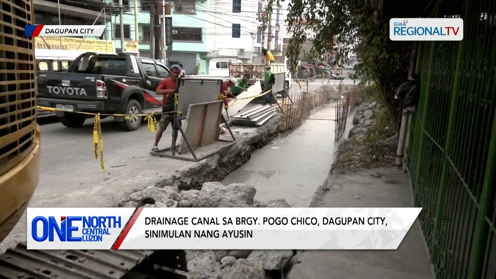 Drainage canal sa Brgy. Pogo Chico, Dagupan City, sinimulan nang ayusin. | One North Central Luzon