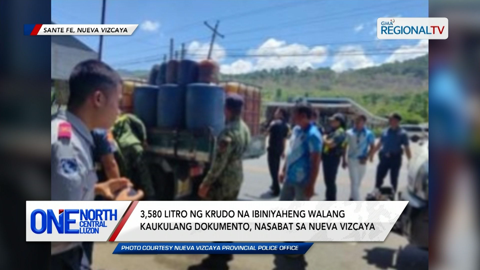 3,580 litro ng krudo na ibiniyaheng walang kaukulang dokumento, nasabat | One North Central Luzon