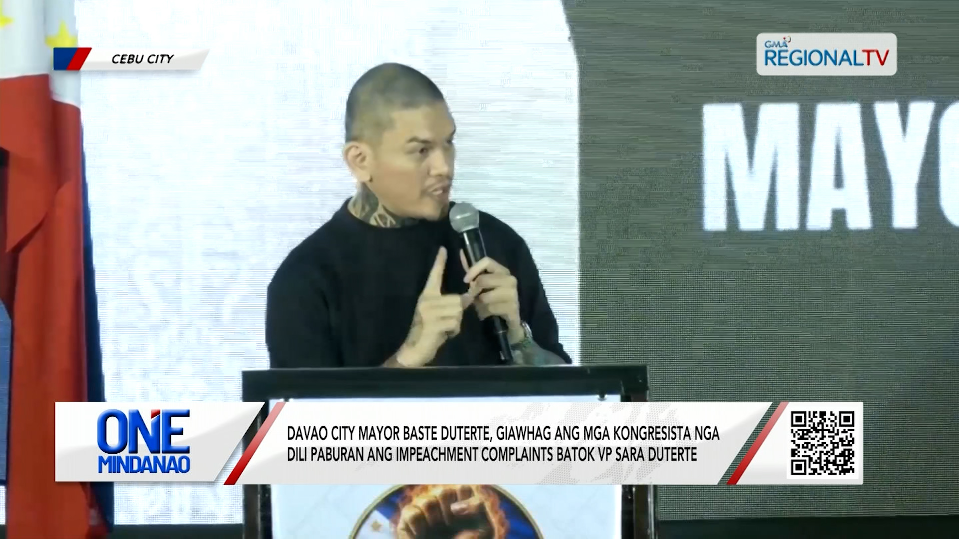Mayor Duterte, giawhag ang kongresista nga dili paburan ang impeachment I One Mindanao