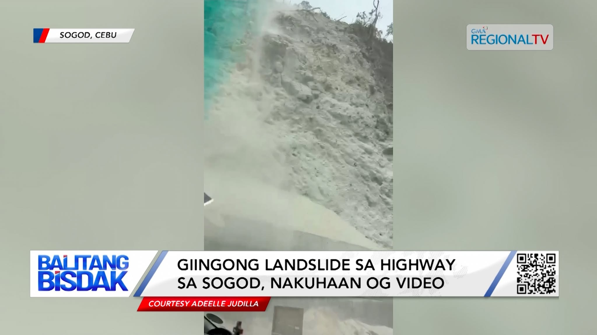 Giingong Landslide sa Highway sa Sogod, Nakuhaan og Video | Balitang Bisdak