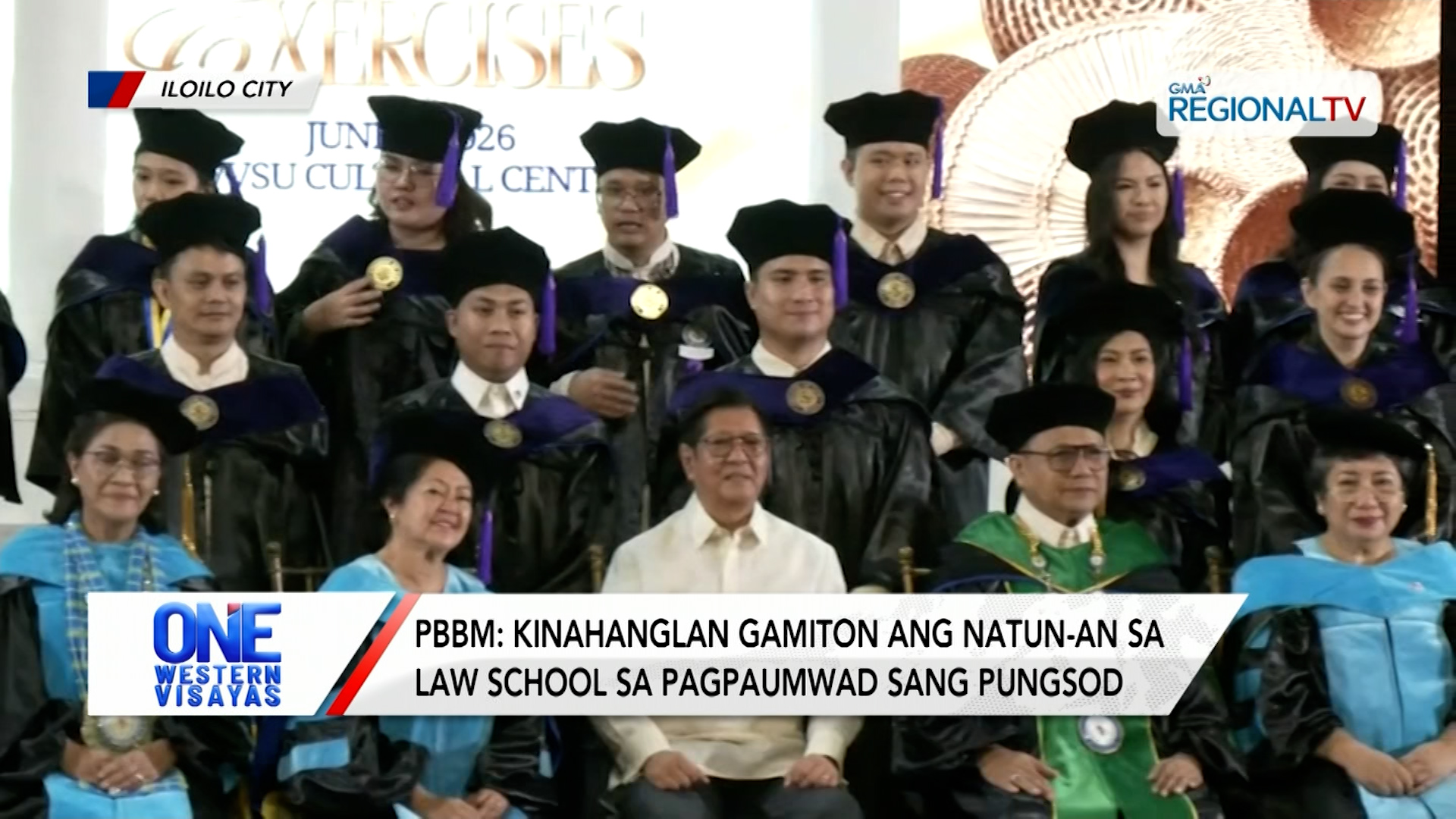 PBBM, nagtambong sa WVSU College of Law commencement exercises | One Western Visayas