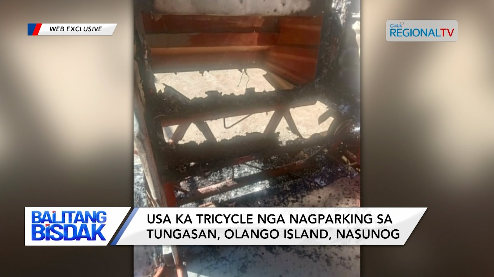 Usa ka Tricycle nga Nagparking sa Olango Island, Nasunog | Balitang Bisdak