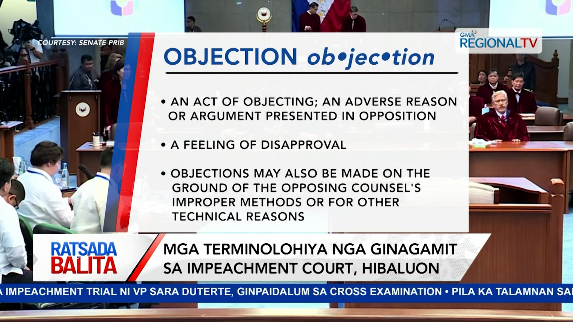 Mga terminolohiya nga ginagamit sa impeachment court, hibaluon | Ratsada Balita