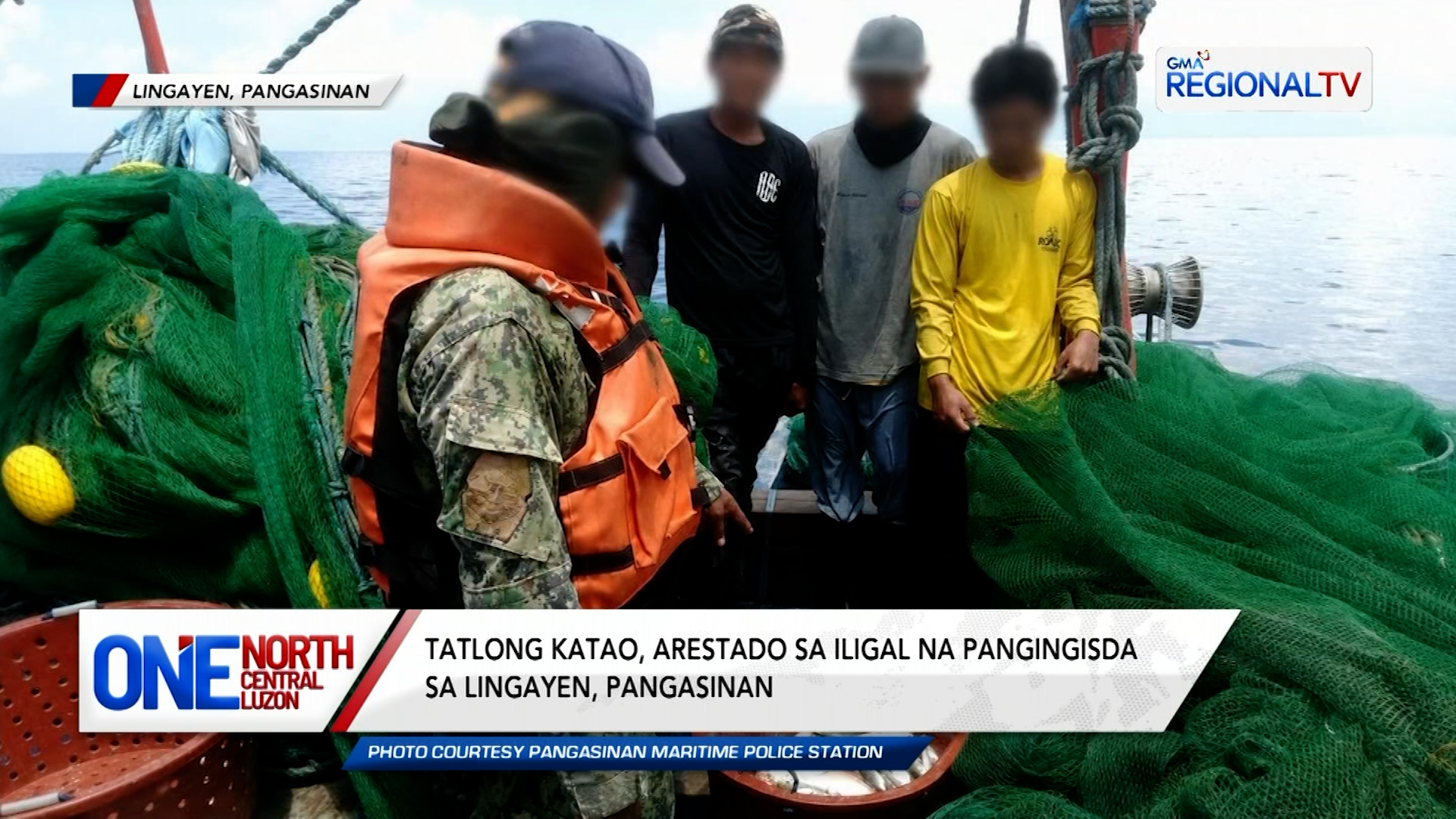 Tatlong katao, arestado sa iligal na pangingisda sa Lingayen, Pangasinan | One North Central Luzon