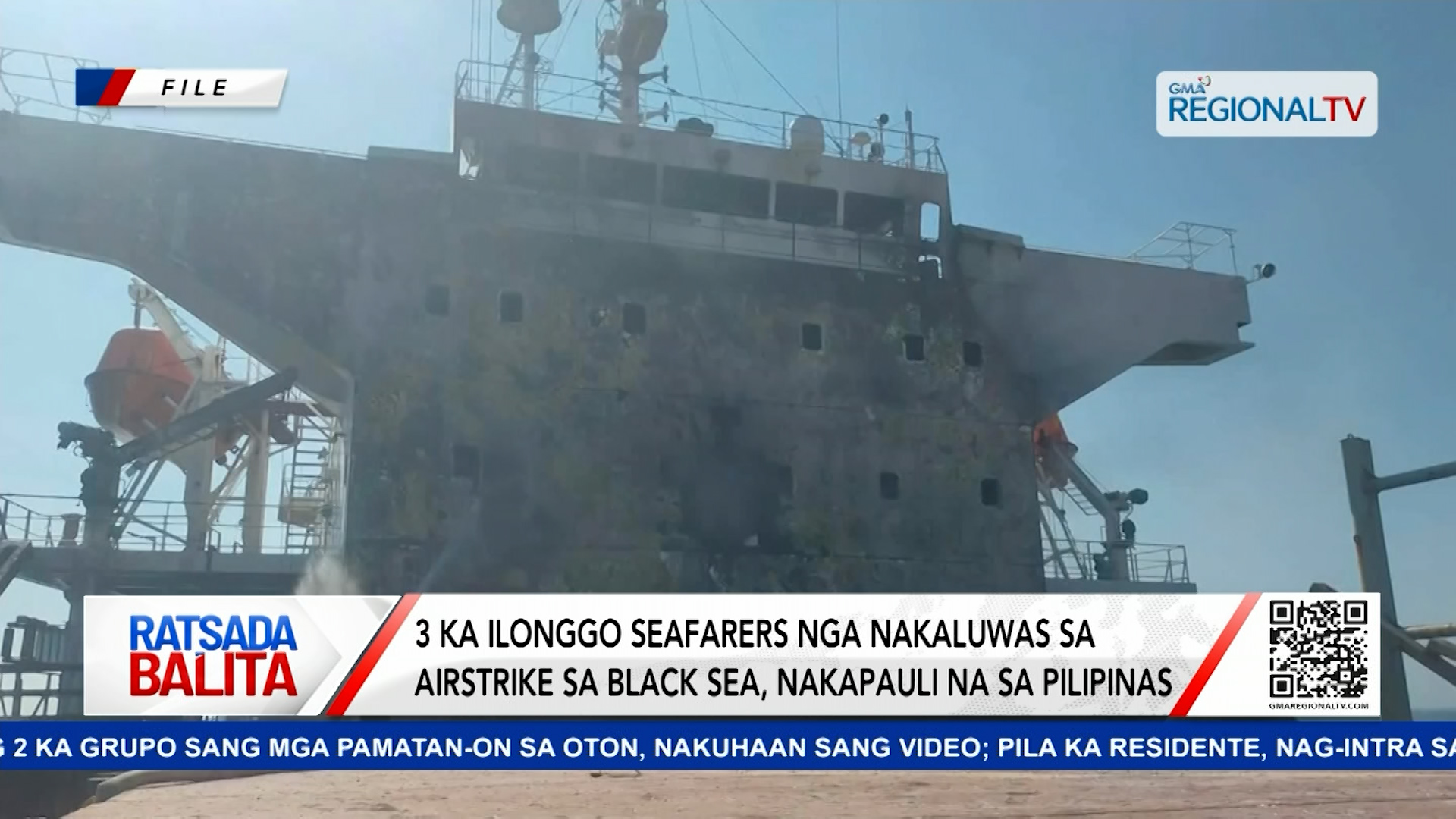 3 ka Ilonggo seafarers nga nakaluwas sa airstrike sa Black Sea, nakapauli na | Ratsada Balita