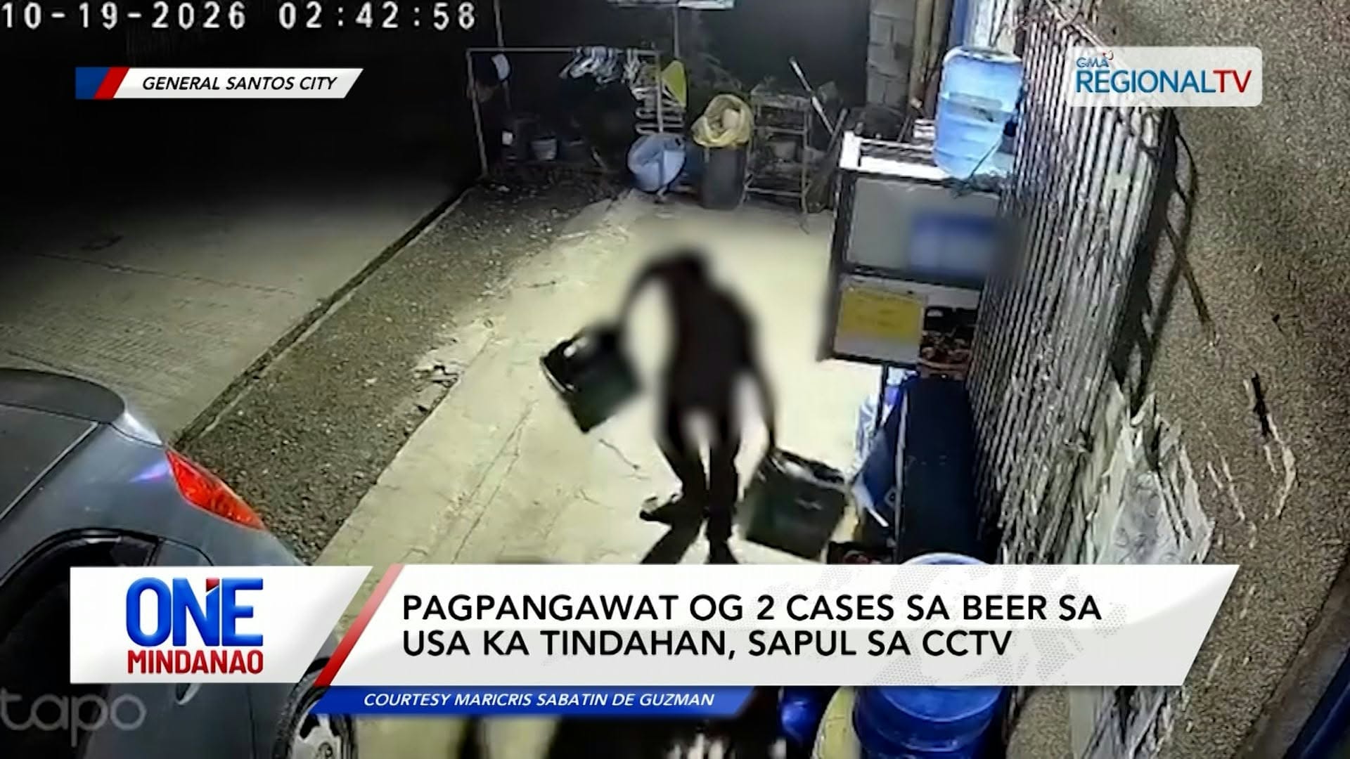 Pagpangawat og 2 cases sa beer, sapul sa CCTV I One Mindanao