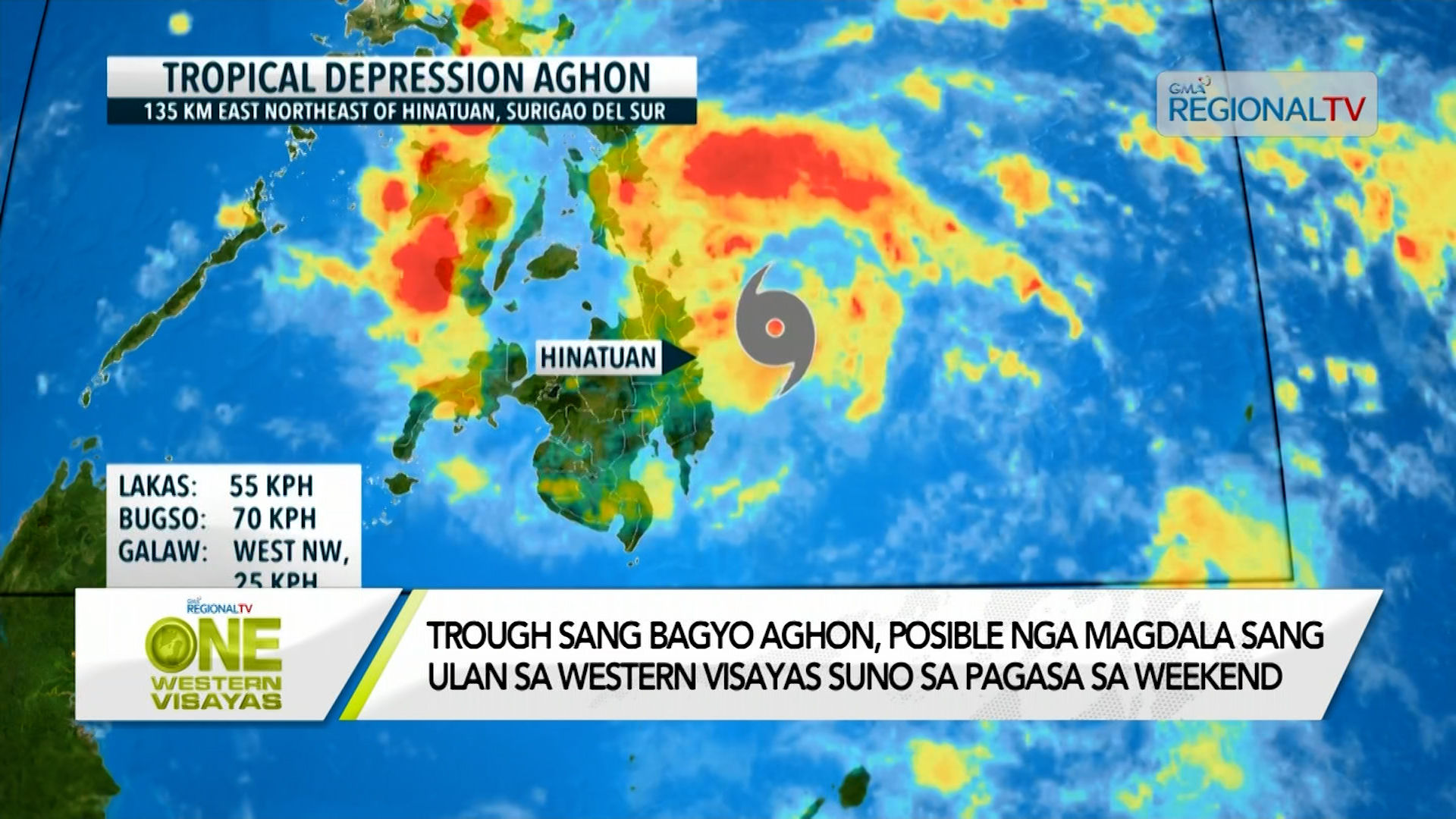 Trough sang Bagyo Aghon, posible nga magdala sang ulan sa Western Visayas