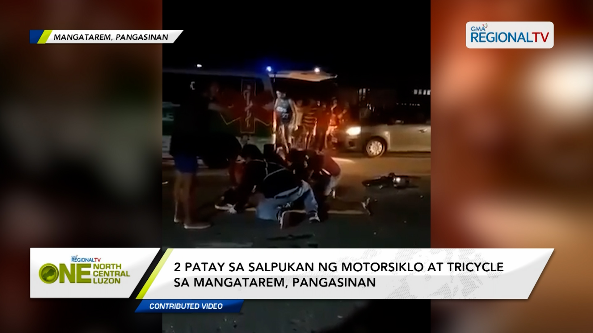 2 patay sa salpukan ng motorsiklo at tricycle sa Mangatarem, Pangasinan