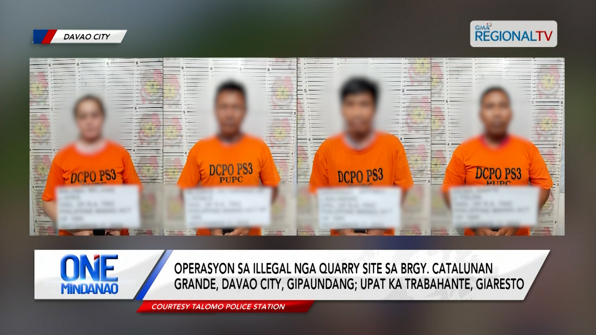 Operasyon sa illegal quarry site sa Catalunan Grande, Davao City, gipaundang