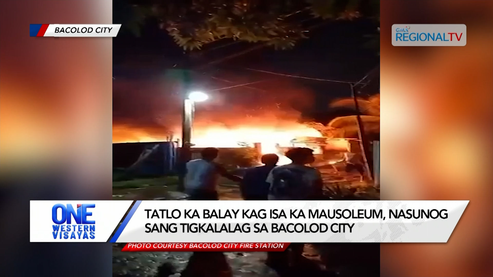 Tatlo ka balay kag isa ka mausoleum, nasunog sang tigkalalag sa Bacolod City