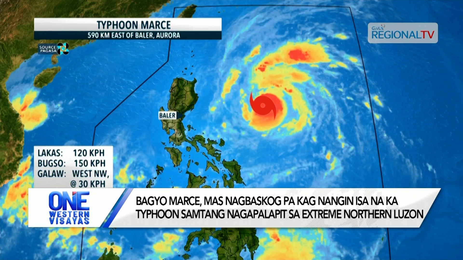 Bagyo Marce, mas nagbaskog pa kag nangin isa na ka typhoon