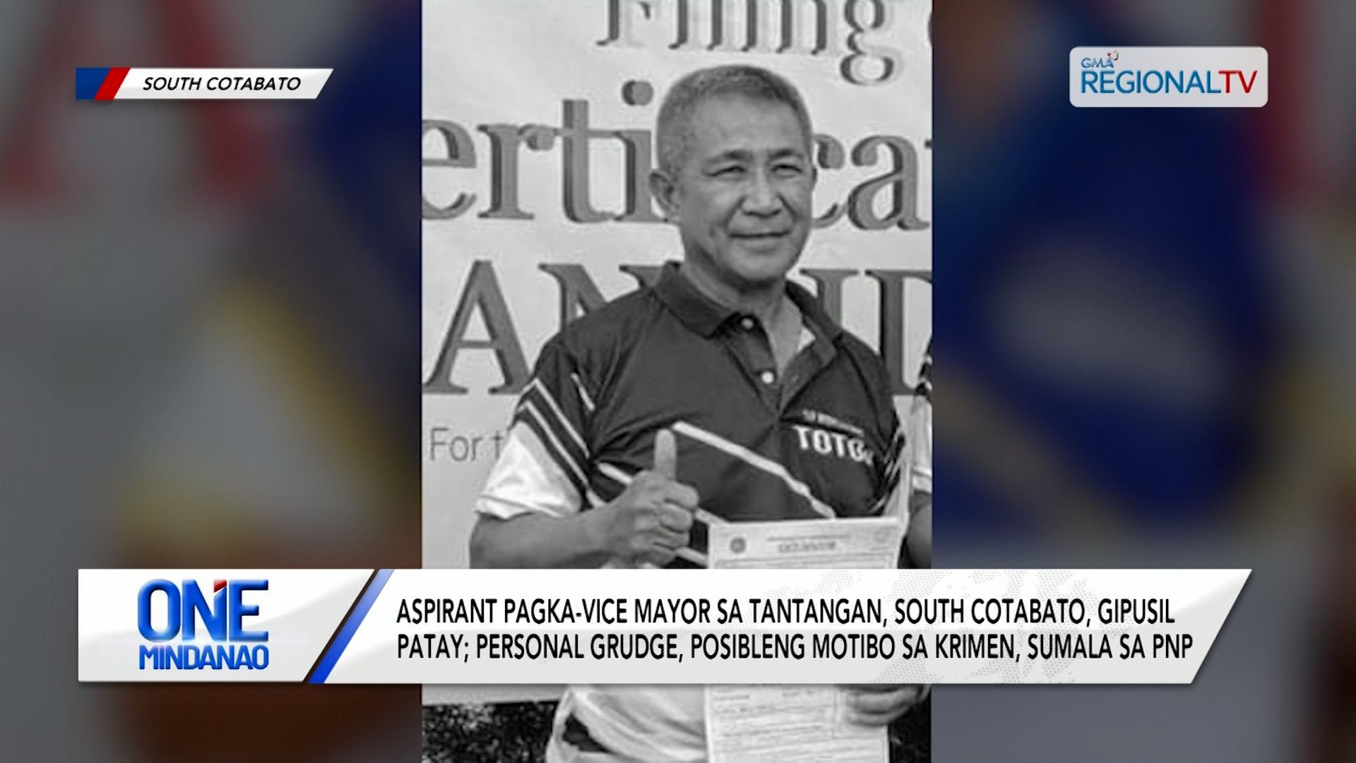 Aspirant sa Tantangan, South Cotabato, gipusil-patay