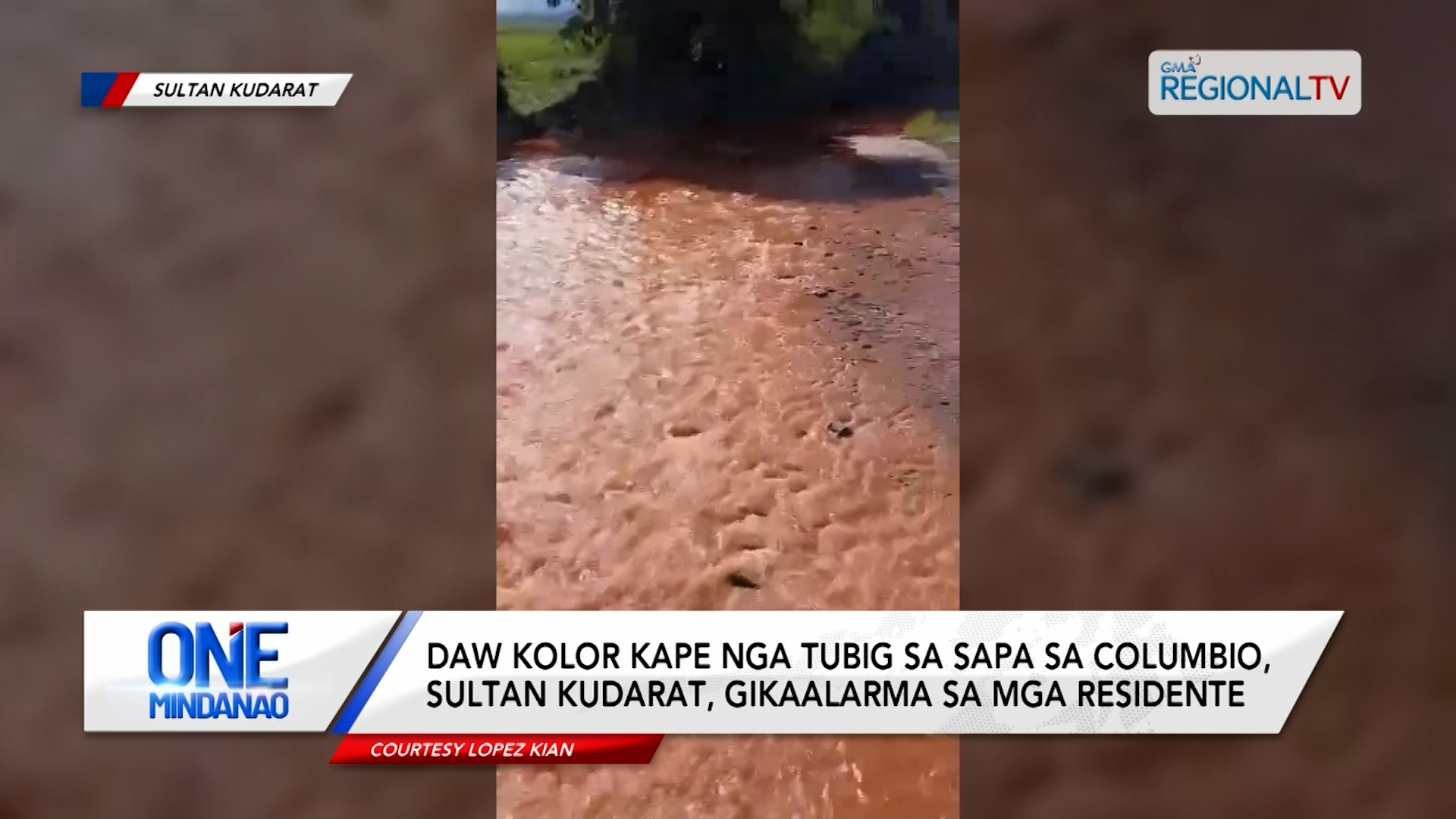 Daw kolor kape nga tubig sa sapa sa Sultan Kudarat, gikaalarma sa mga residente