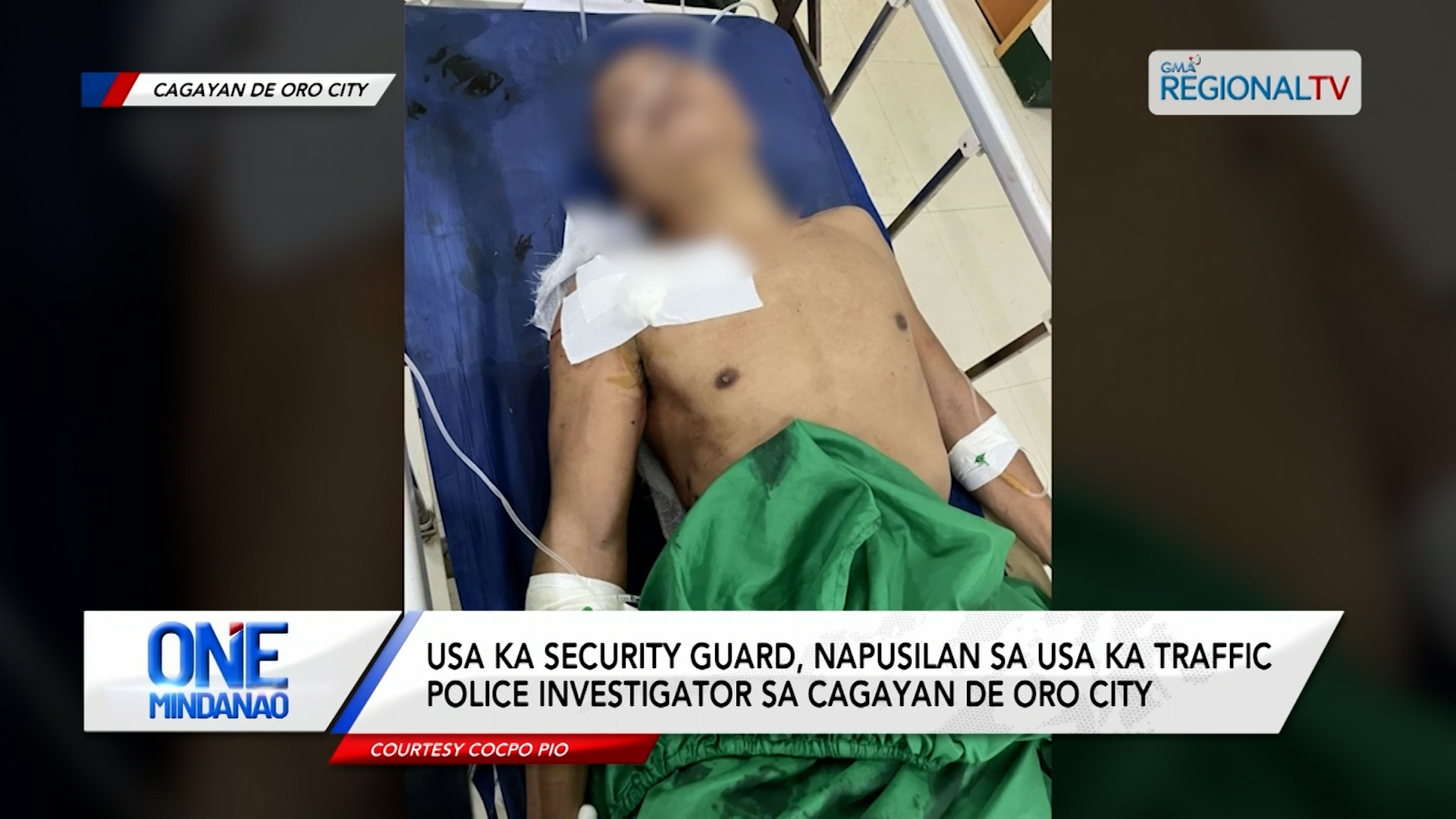 Security guard, napusilan sa usa ka traffic police investigator sa Cagayan de Oro City