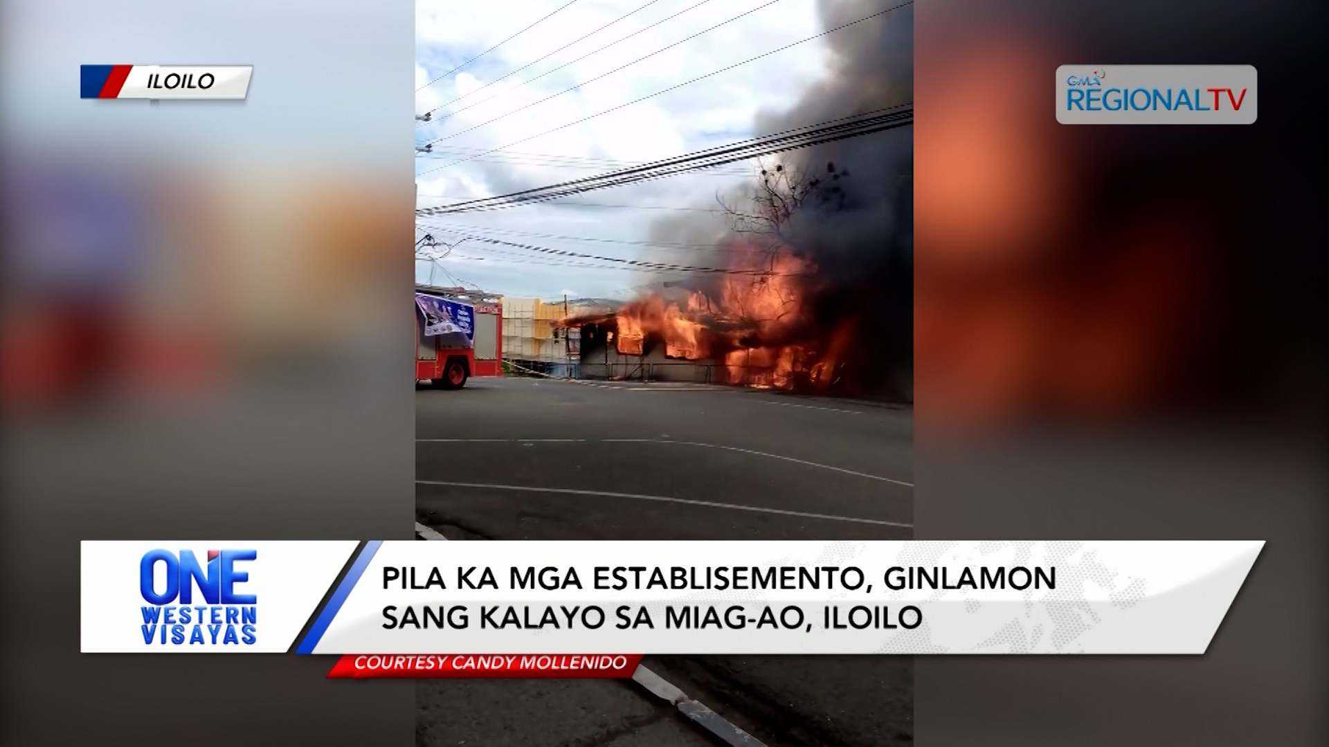 Pila ka mga establisemento kag balay, ginlamon sang kalayo sa Miag-ao, Iloilo