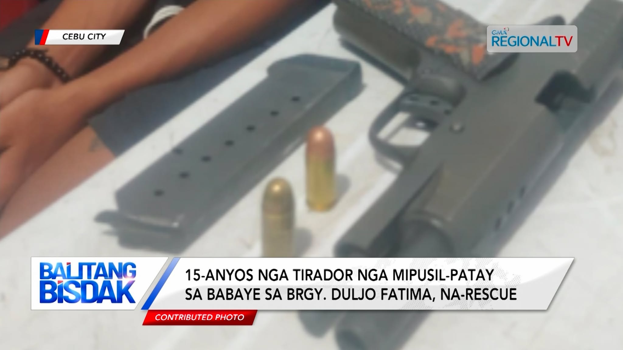 15-anyos nga tirador nga mipusil-patay sa babaye sa Brgy. Duljo Fatima, na-rescue