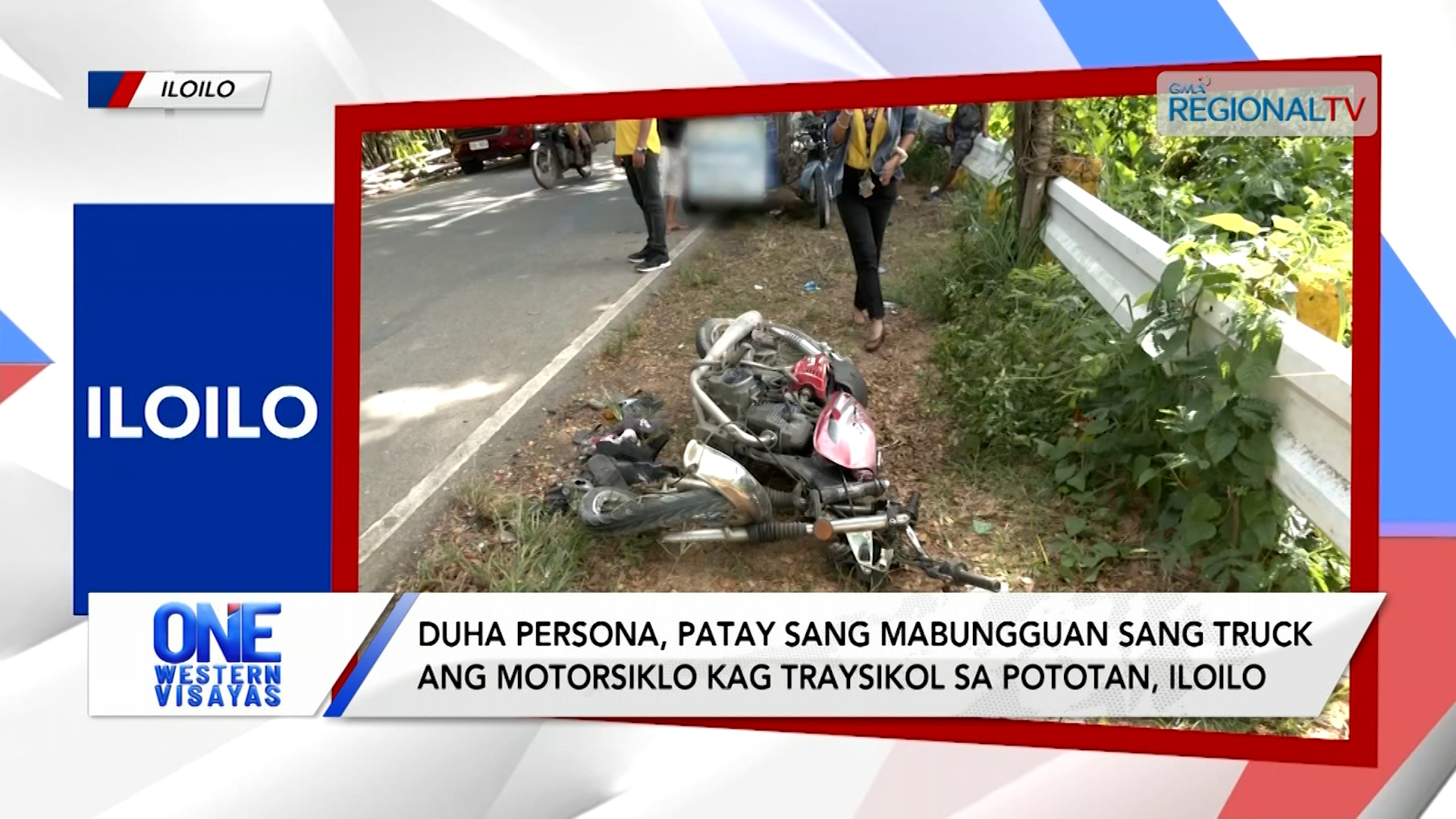2 persona, patay sang mabungguan sang truck ang motor kag traysikol sa Pototan