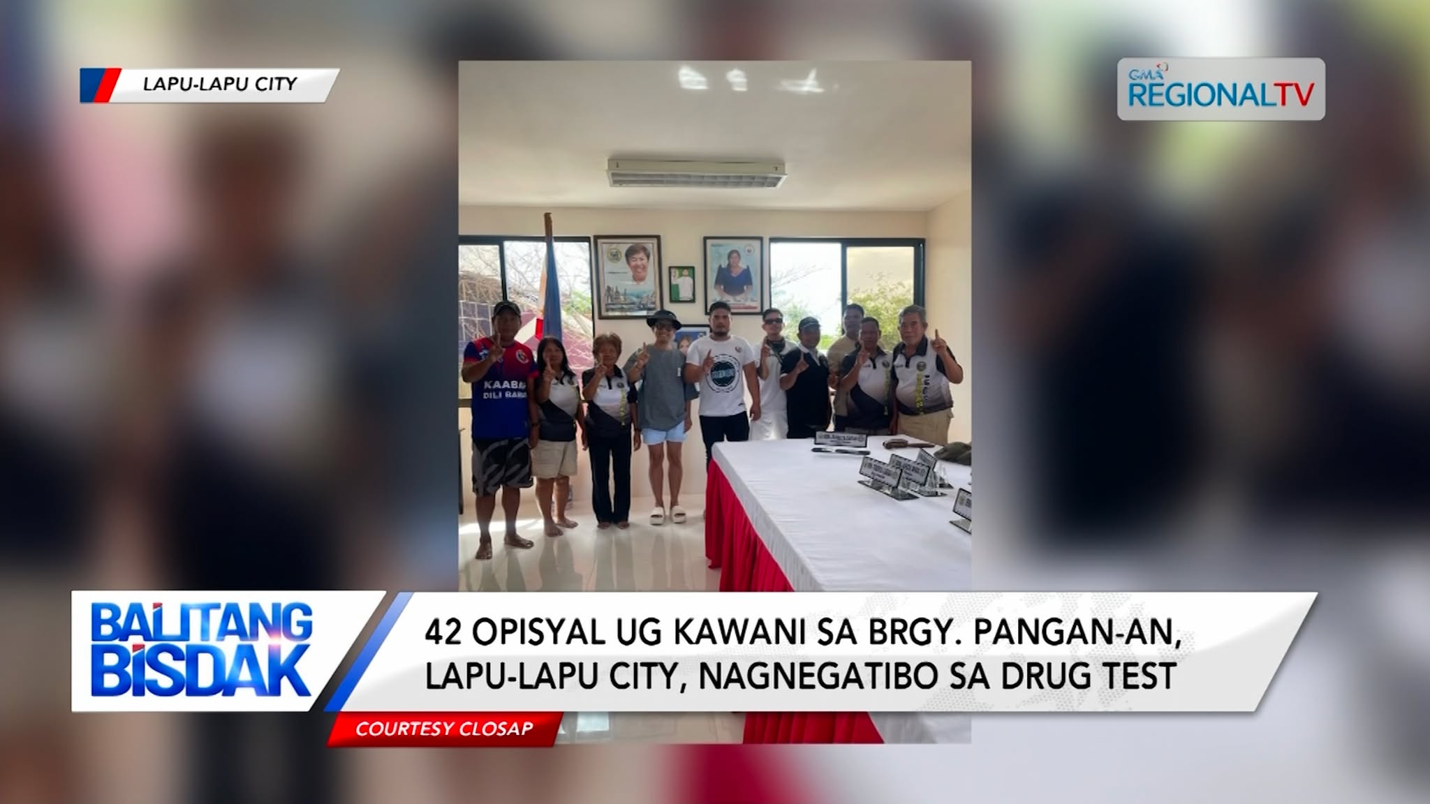 42 opisyal ug kawani sa Brgy. Pangan-an, nagnegatibo sa drug test