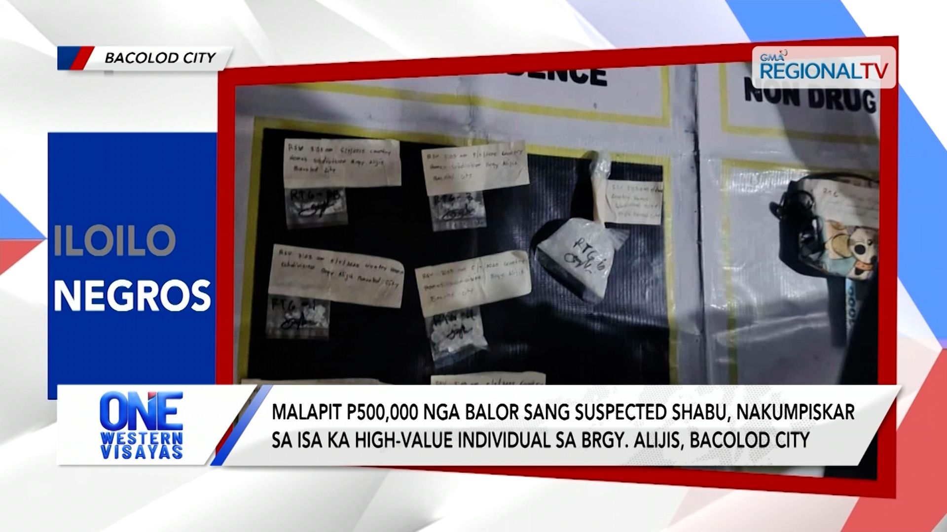 Malapit P500,000 balor sang suspected shabu, nakumpiskar sa HVI sa Bacolod City