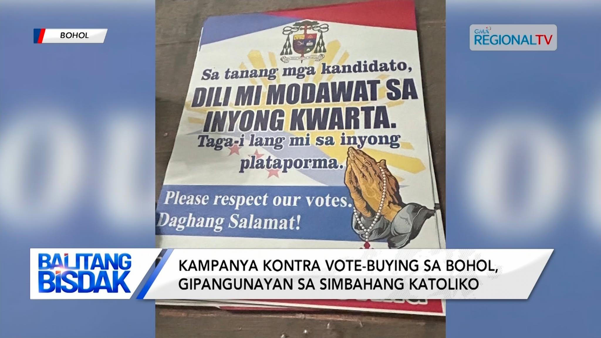 Kampanya kontra vote-buying sa Bohol, gipangunayan sa simbahang katoliko