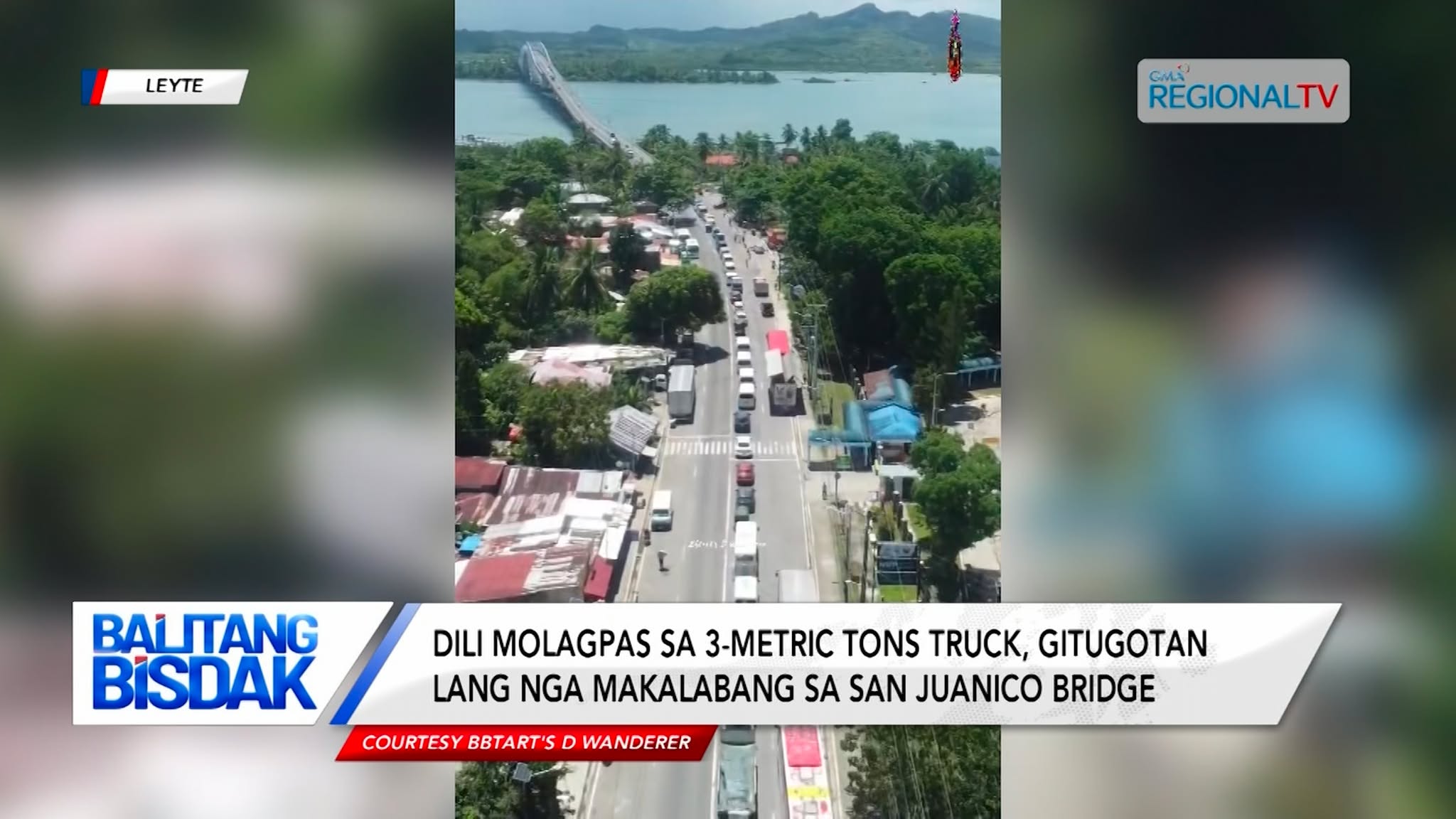 San Juanico Bridge, Off-limits sa Sakyanan nga Molapas sa 3 Tons.