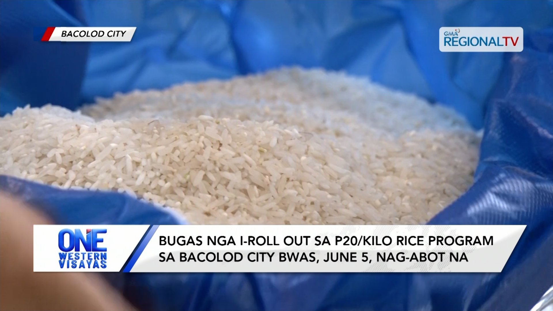 Bugas nga i-roll out sa P20/kilo rice program sa Bacolod City bwas, nag-abot na