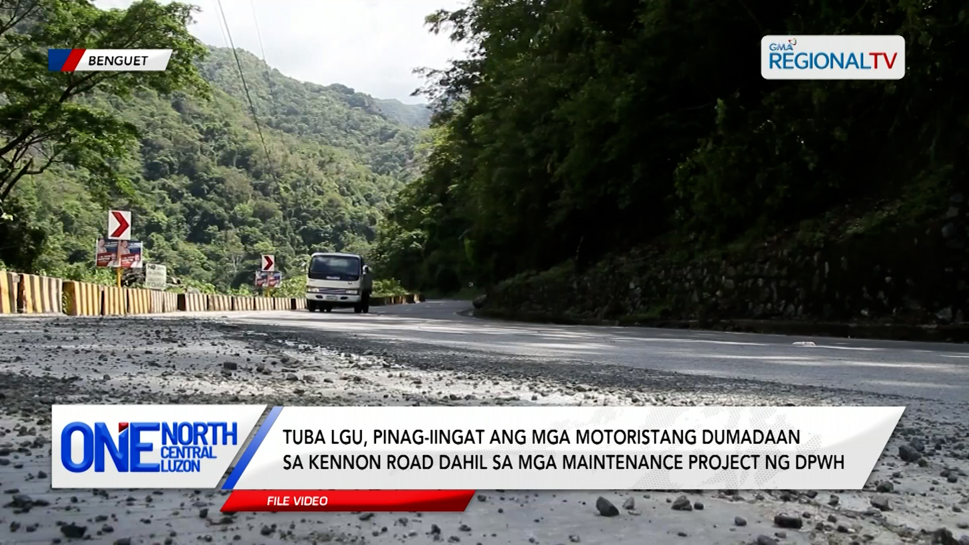 Tuba LGU, pinag-iingat ang mga dumadaan sa Kennon Road