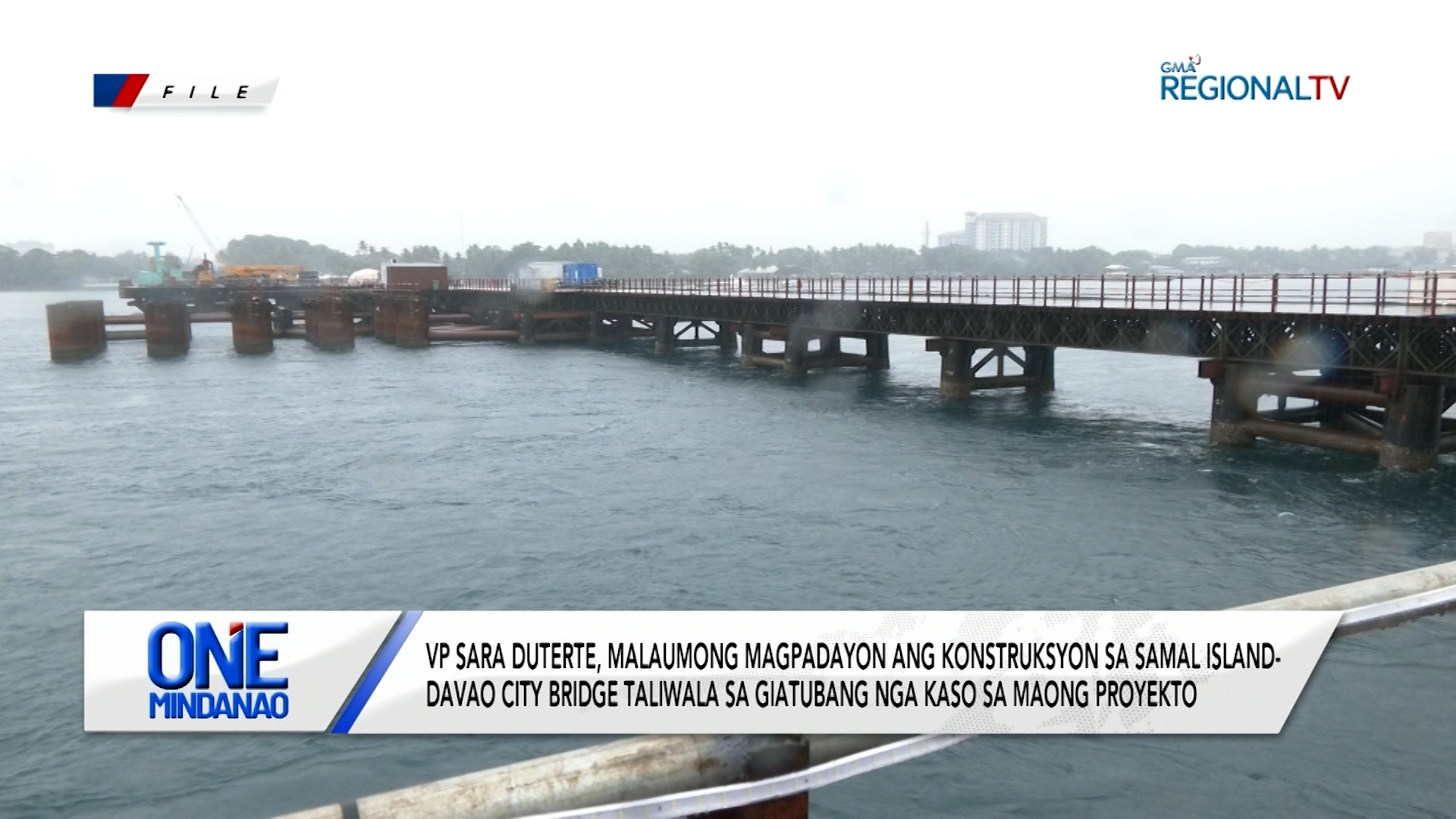 VP Sara Duterte, malaumon sa Samal Island-Davao City bridge taliwala