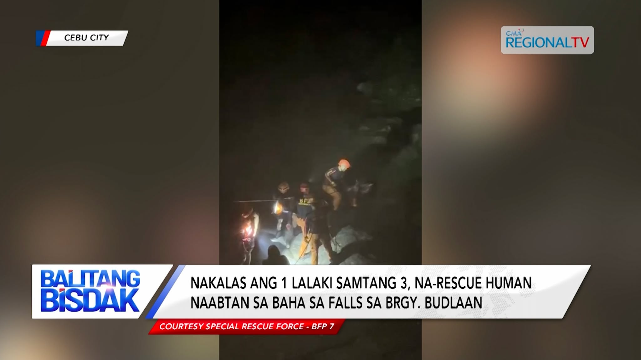 Nakalas ang 1 lalaki; 3 na-rescue human naabtan sa baha sa falls sa Brgy. Budlaan