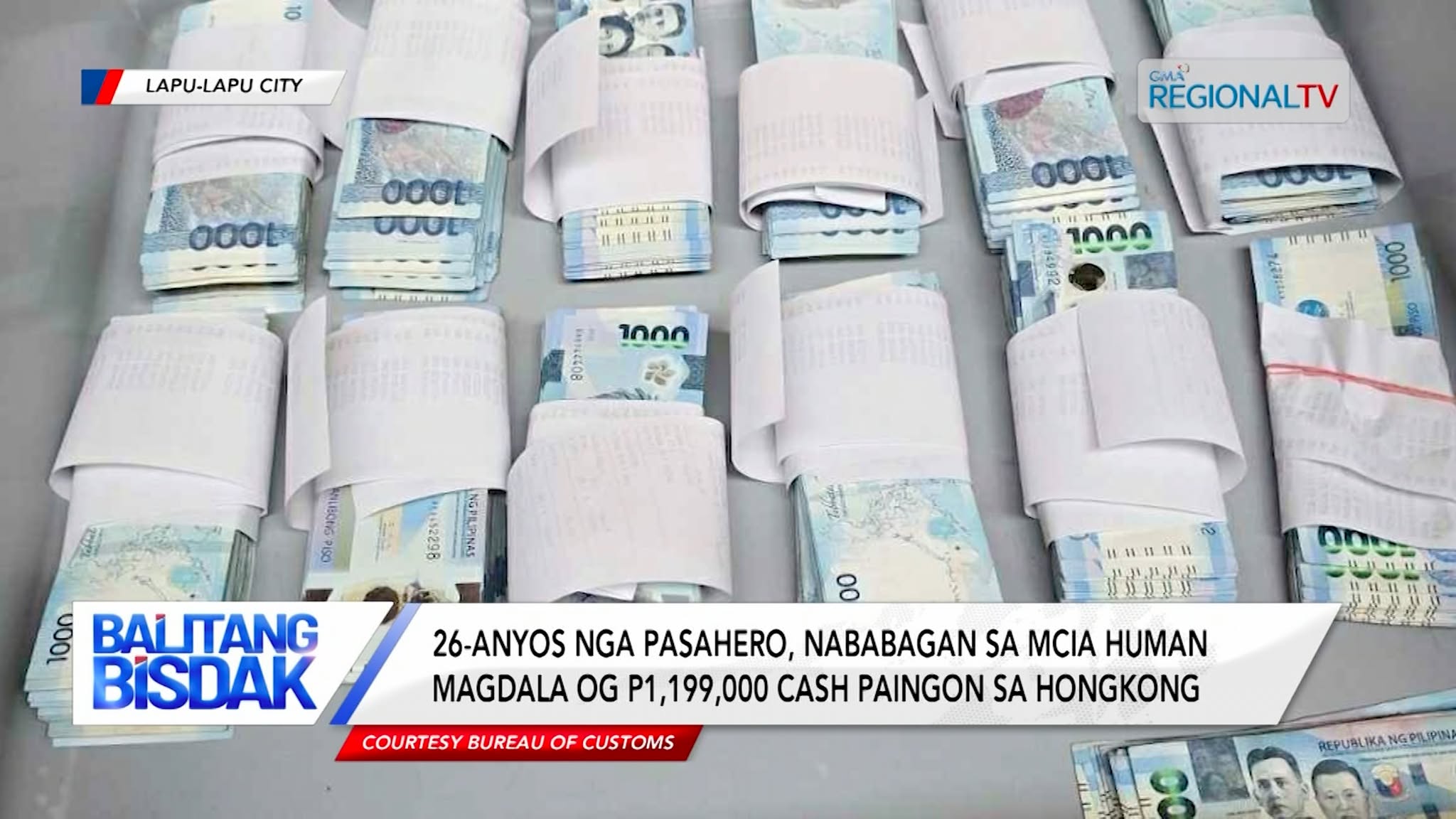 26-anyos nga pasahero, nababagan sa MCIA human magdala og P1,199,000 cash