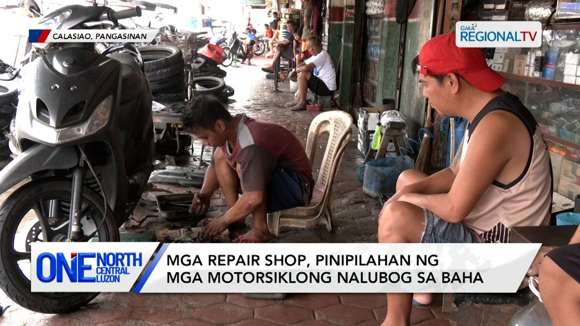 Mga repair shop, pinipilahan ng mga motorsiklong nalubog sa baha | One North Central Luzon