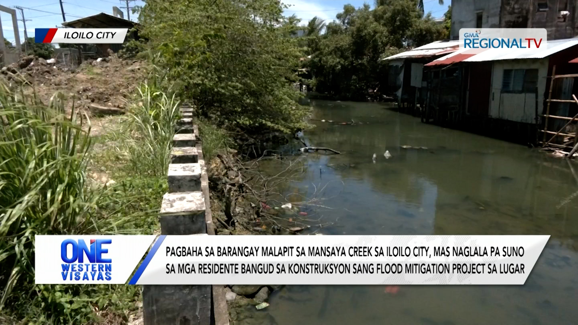 Pagbaha sa barangay malapit sa Mansaya Creek sa Iloilo City, mas naglala | One Western Visayas