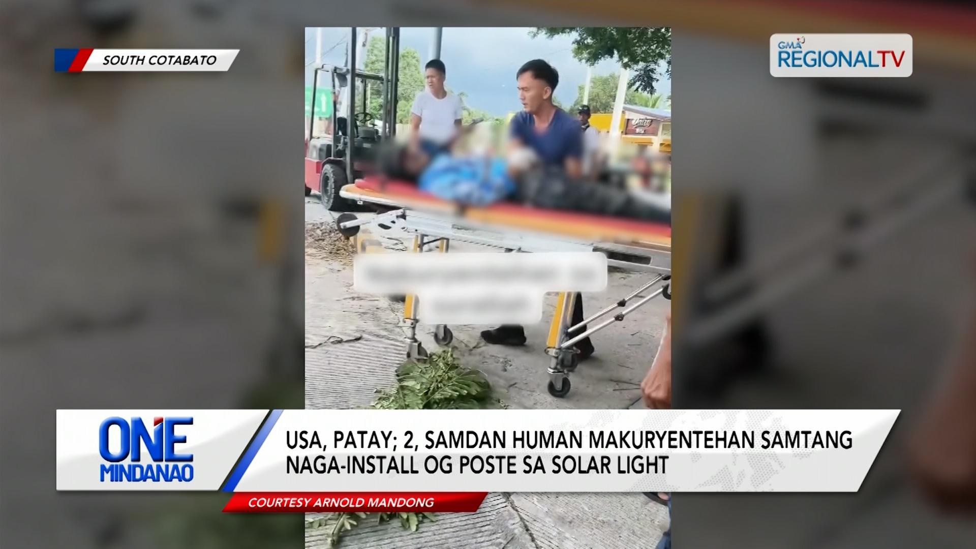 Usa, patay; 2, samdan human makuryentehan samtang naga-install og solar light | One Mindanao