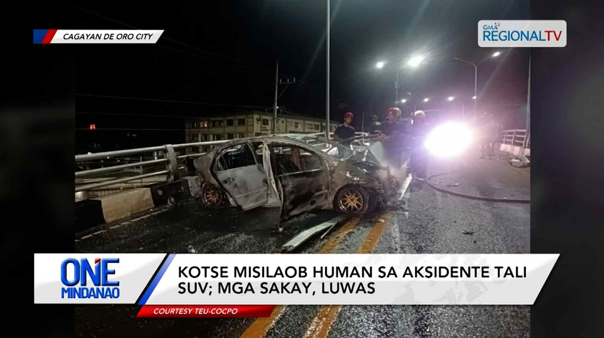 Kotse misilaob human sa aksidente tali SUV; mga sakay, luwas | One Mindanao