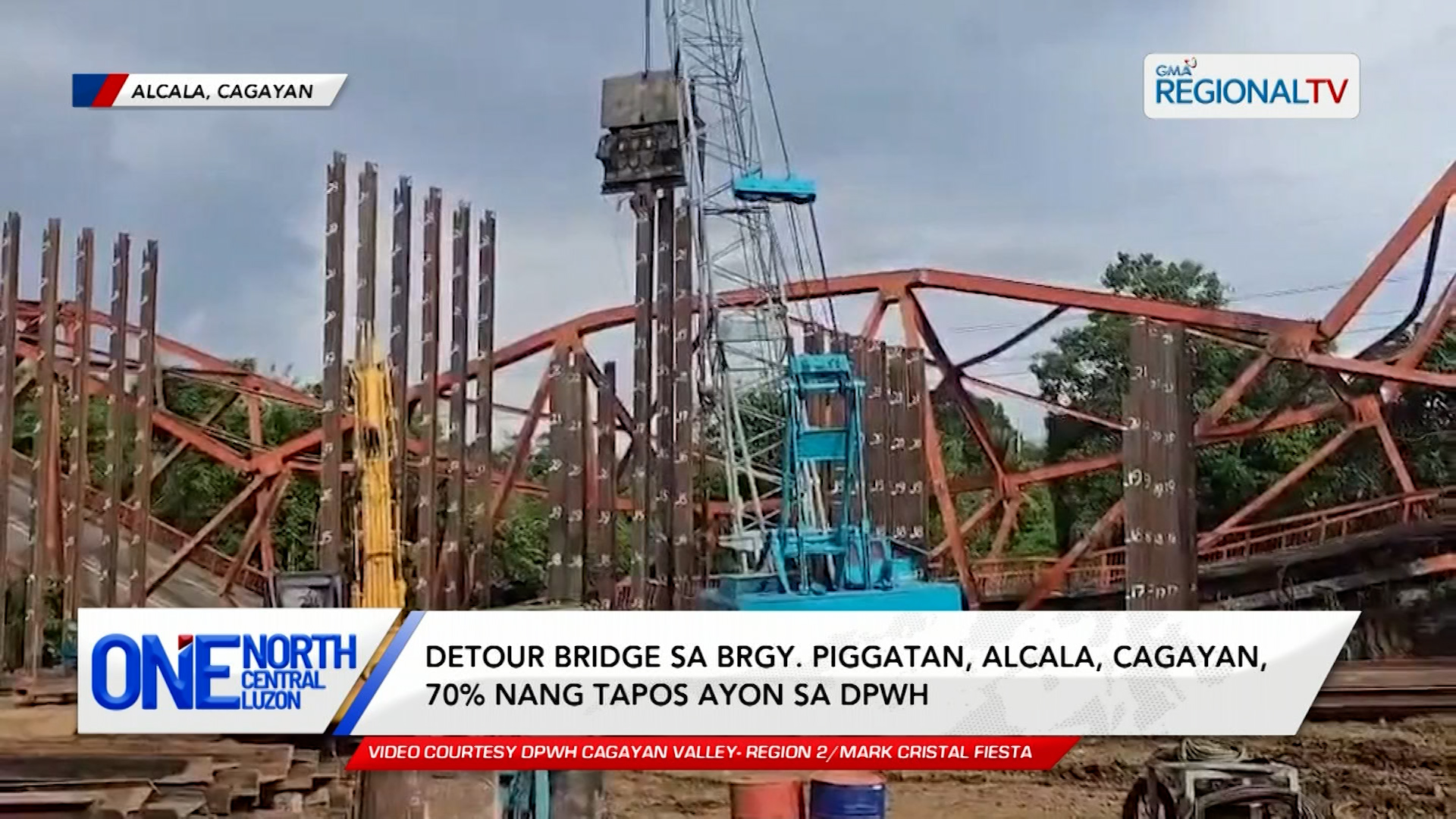 Detour bridge sa Piggatan, Alcala, Cagayan, 70% nang tapos ayon sa DPWH | One North Central Luzon