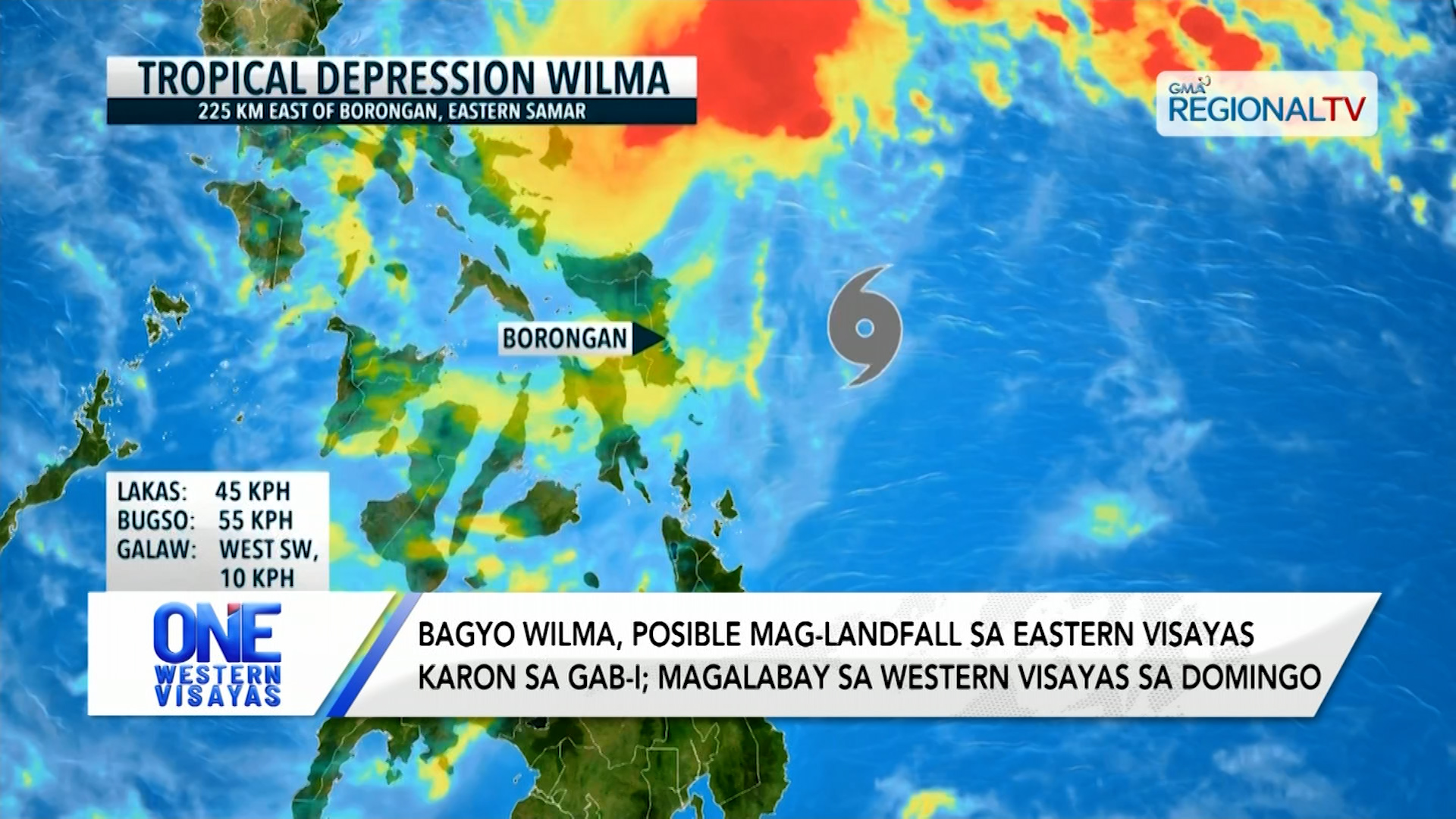 Bagyo wilma, posible mag-landfall sa Eastern Visayas karon sa gab-i ukon bwas | One Western Visayas