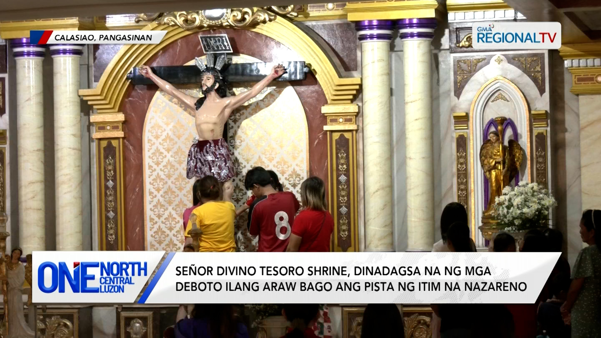 Señor Divino Tesoro Shrine sa Calasiao, dinadagsa na ng mga deboto | One North Central Luzon