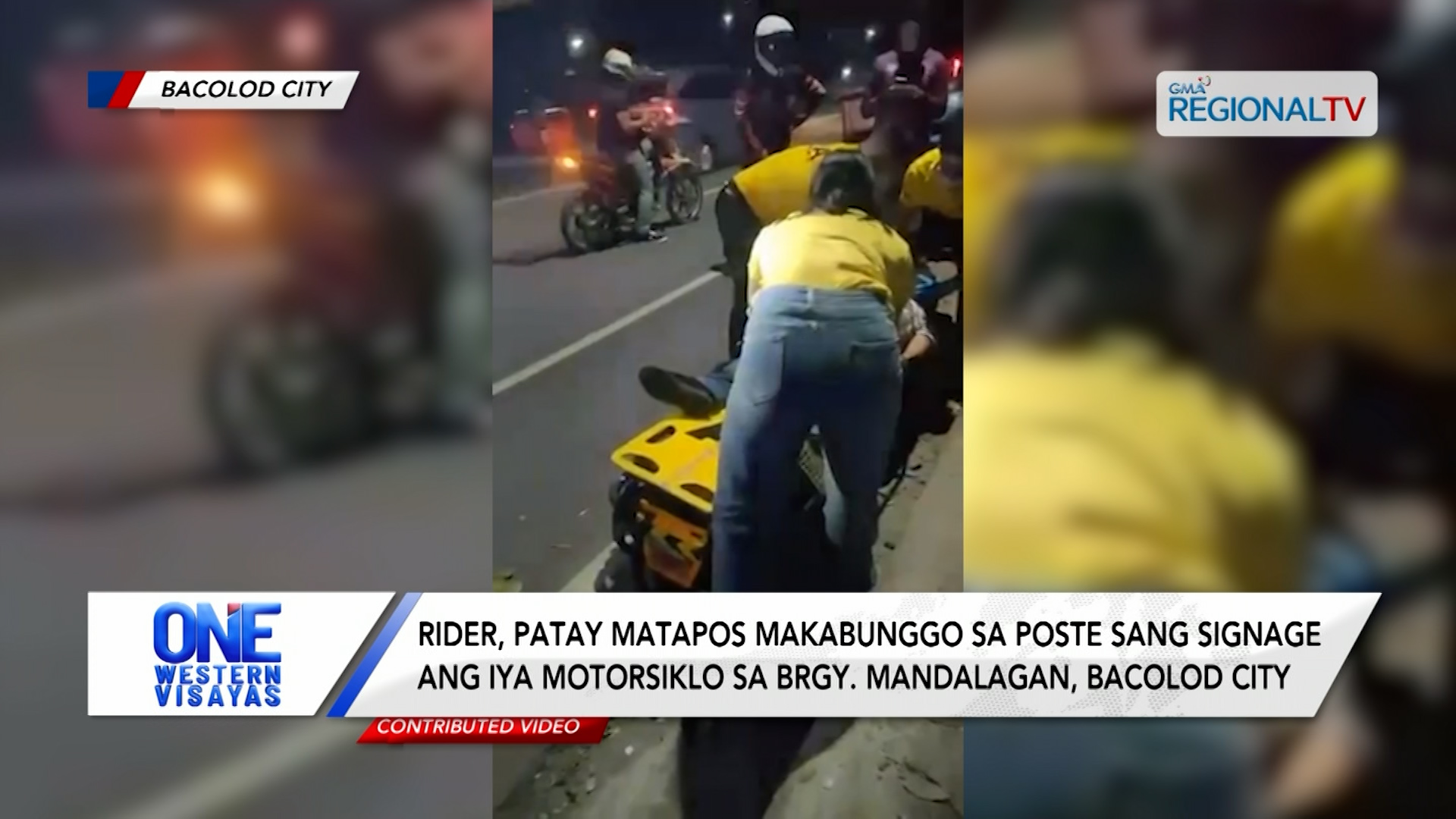 Rider, patay matapos makabunggo sa poste sang signage ang motor sa Bacolod City| One Western Visayas