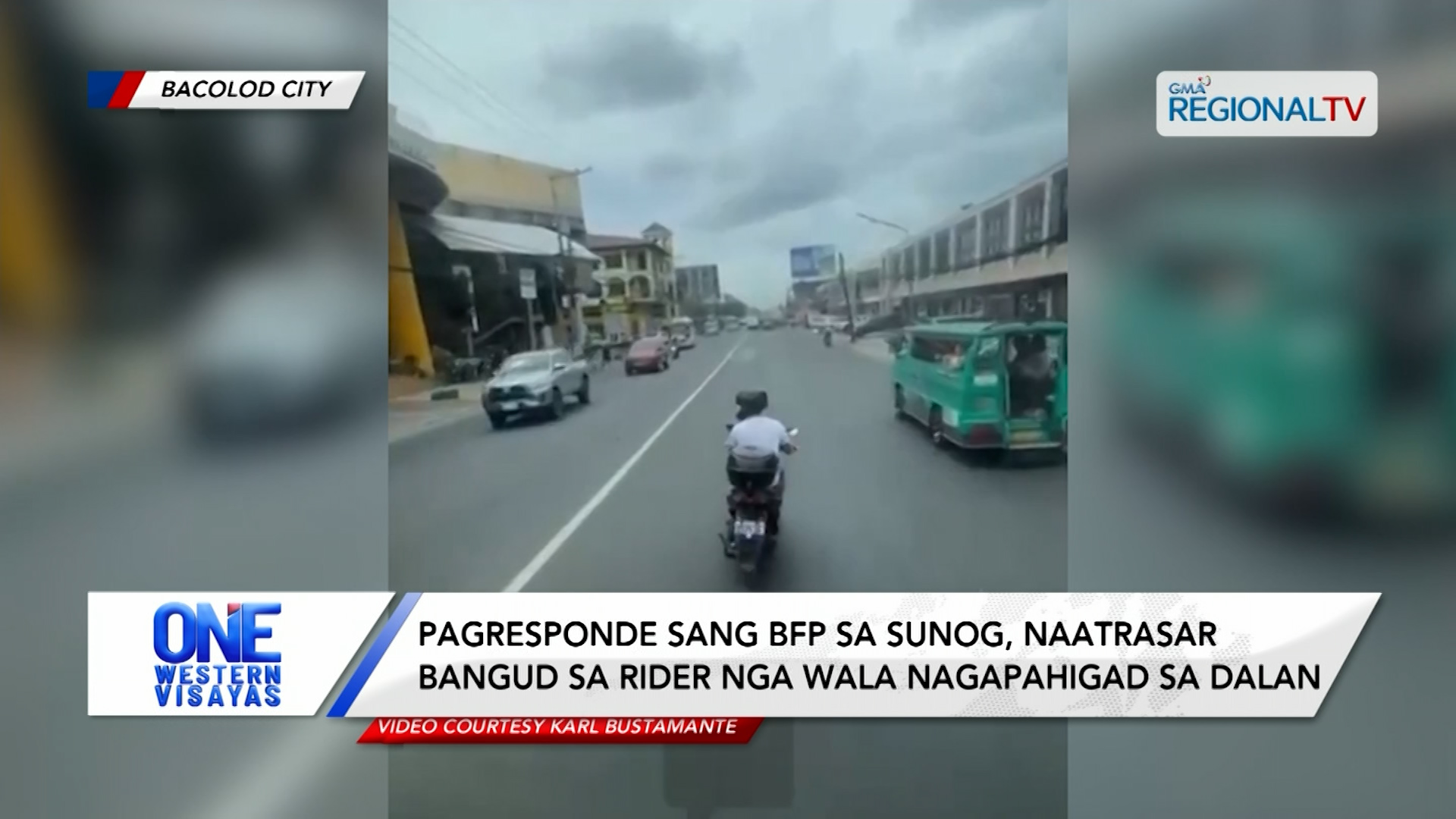 Pagresponde sa sunog, naatrasar bangud sa rider nga wala nagapahigad sa dalan | One Western Visayas