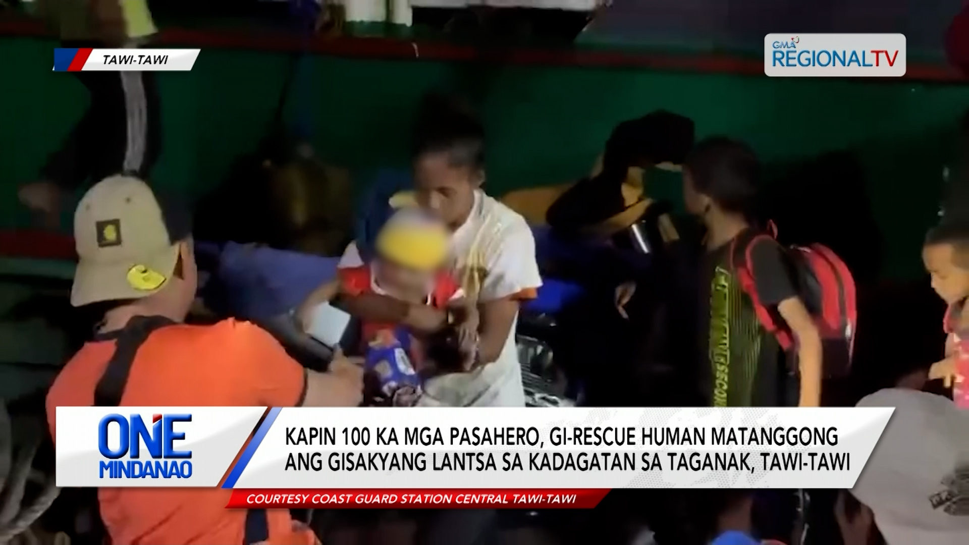 50 ka mga pasahero, gi-rescue human mitikyaob ang gisakyang bangka | One Mindanao
