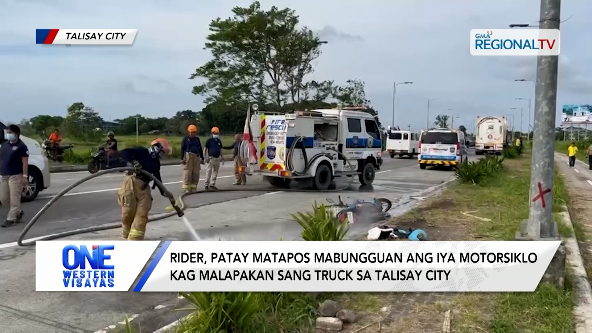 Rider, patay matapos mabungguan kag malapakan sang truck sa Talisay City | One Western Visayas