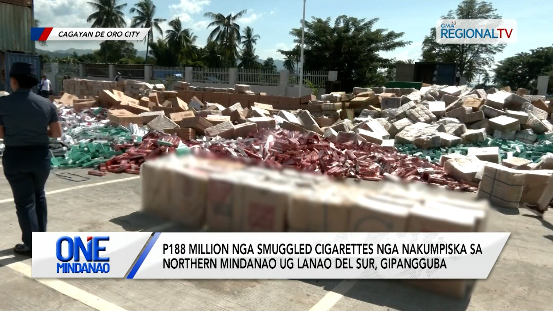 P188 million nga smuggled cigarettes, gipangguba sa BOC-10 | One Mindanao