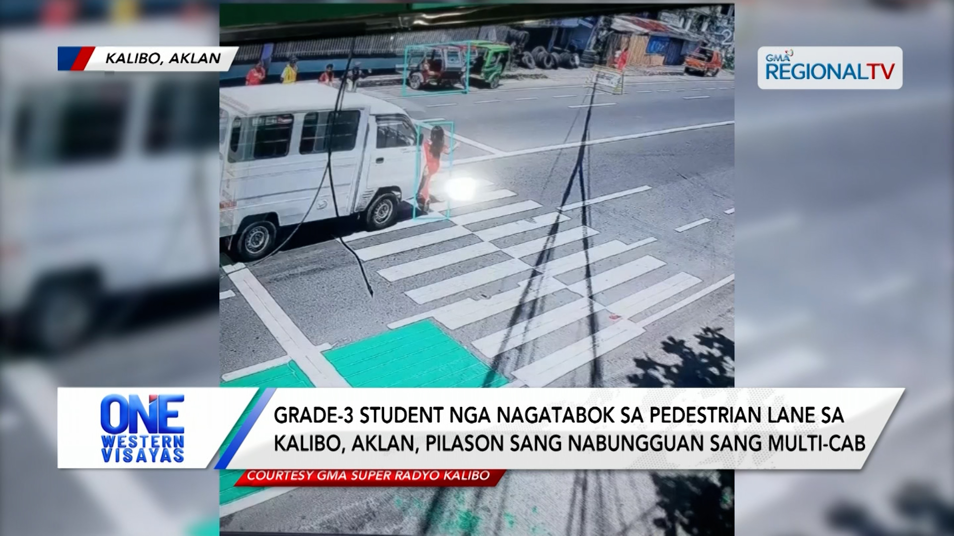 Grade-3 student nagtabok sa pedestrian lane sa Kalibo nabungguan sang multi-cab| One Western Visayas