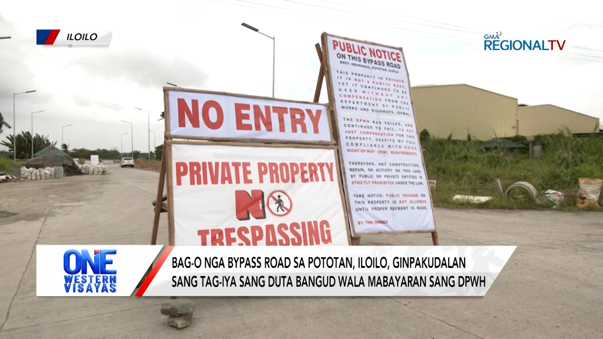 Bag-o nga bypass road sa Pototan, Iloilo, ginpakudalan sang tag-iya sang duta | One Western Visayas