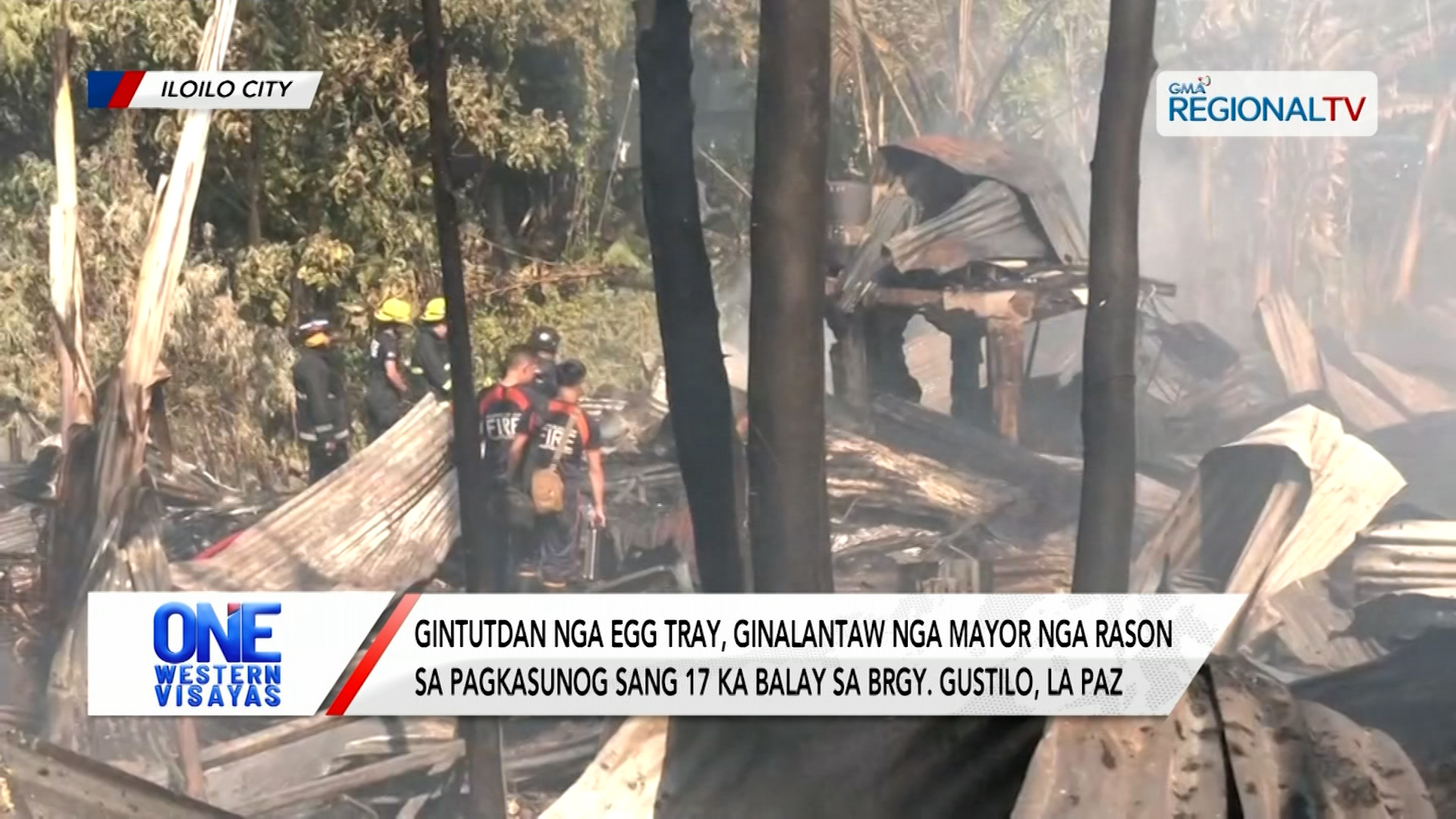 Gintutdan nga egg tray, ginalantaw rason sa pagkasunog sang 17 balay sa La Paz | One Western Visayas