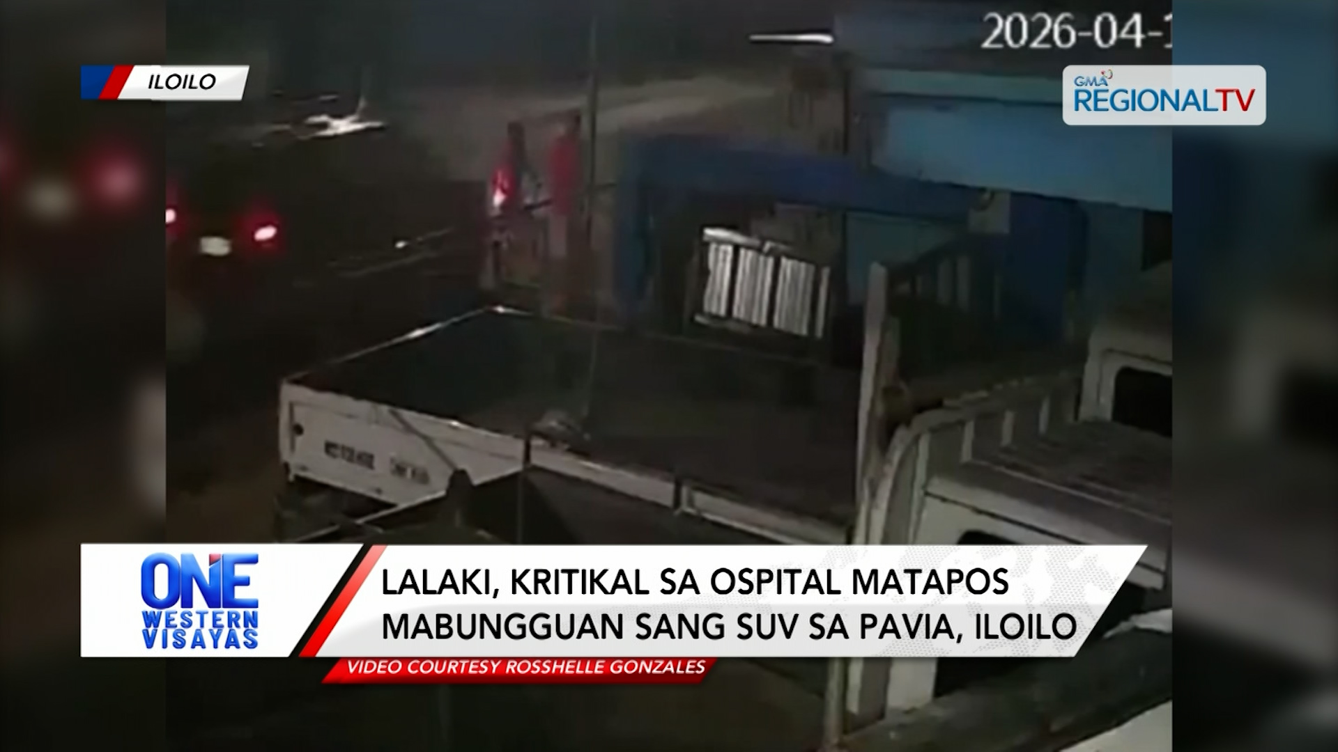 Lalaki, kritikal sa ospital matapos mabungguan sang SUV sa Pavia, Iloilo | One Western Visayas