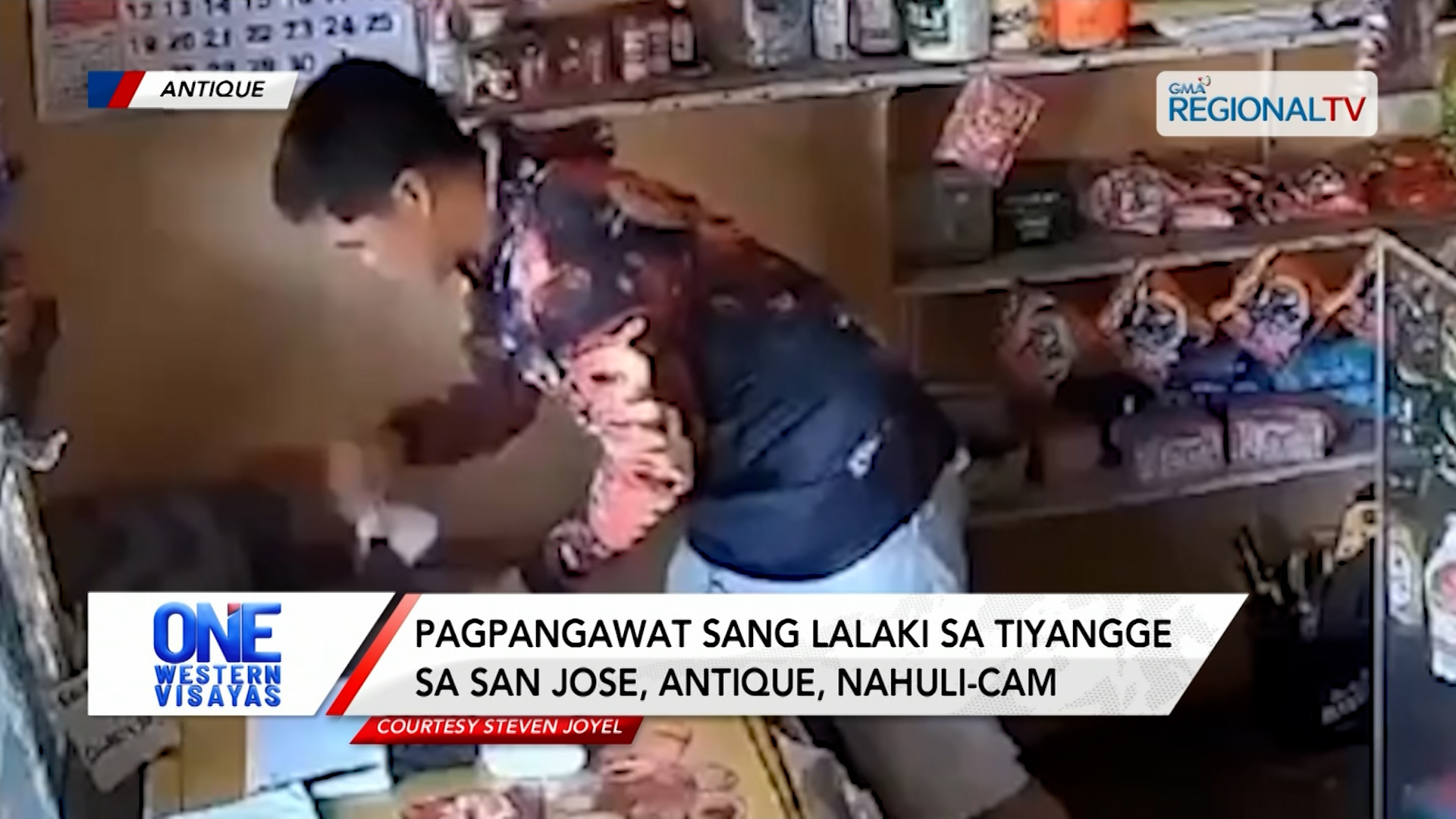 Pagpangawat sang lalaki sa tiyangge sa San Jose, Antique, nahuli-cam | One Western Visayas