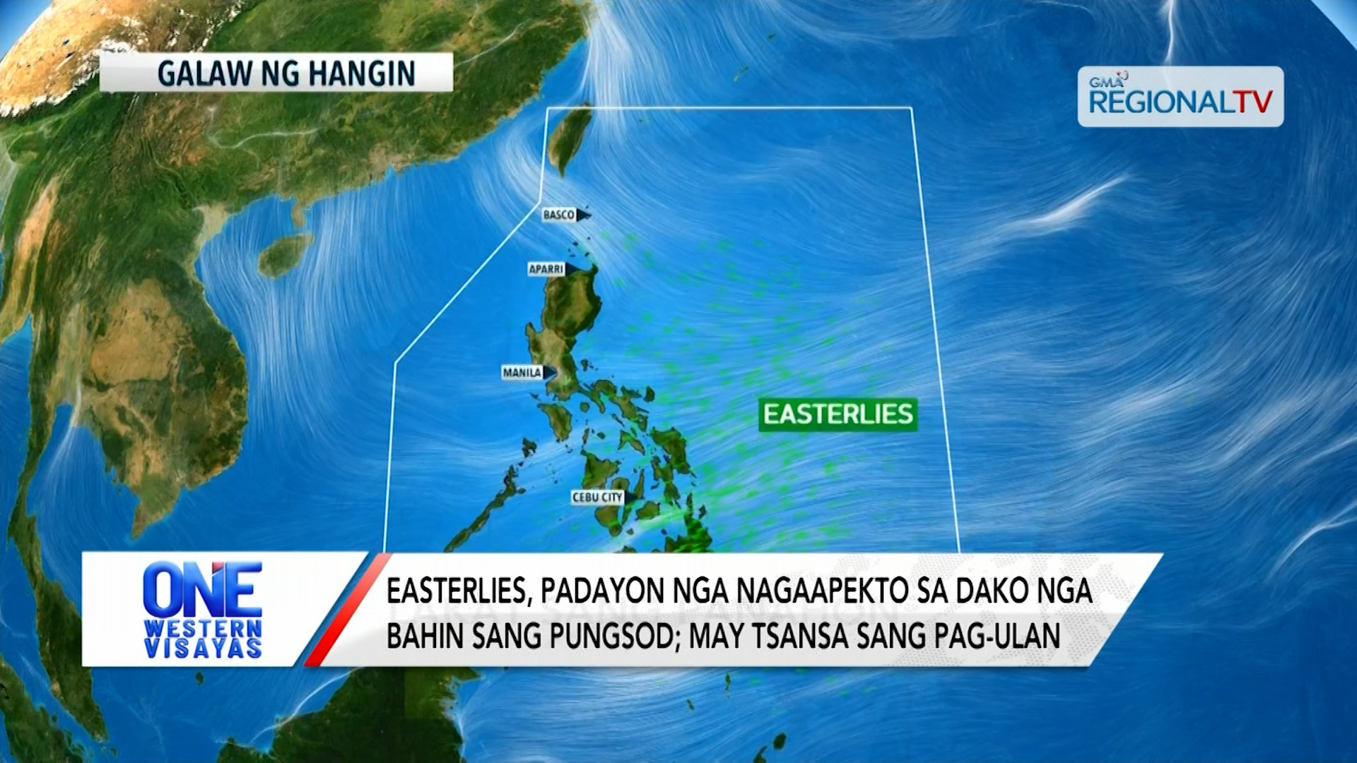 Easterlies, padayon nga nagaapekto sa dako nga bahin sang pungsod | One Western Visayas